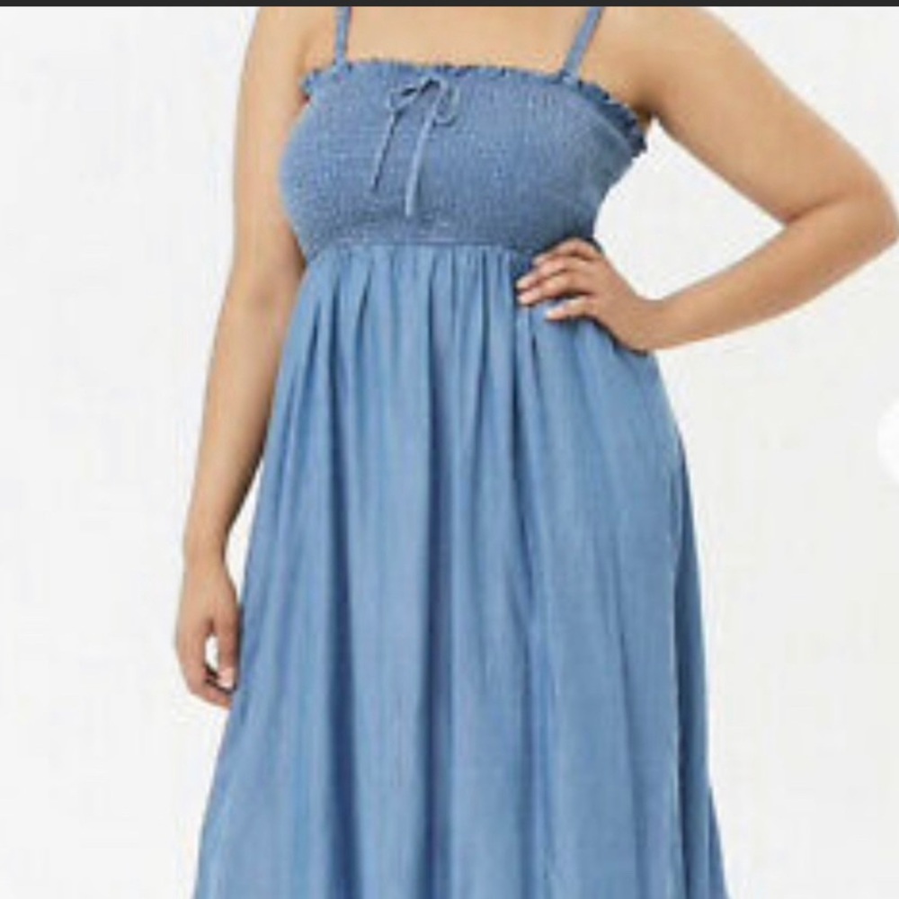 Chambray midi dress